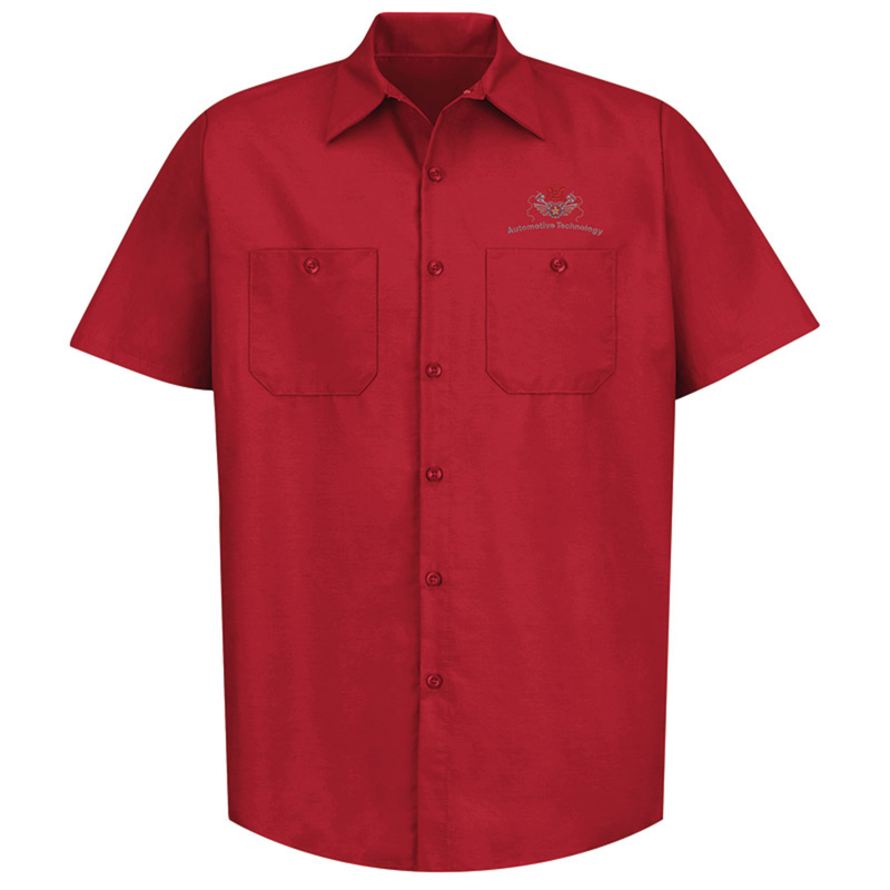 Men's Short Sleeve Workshirt Red image number 0