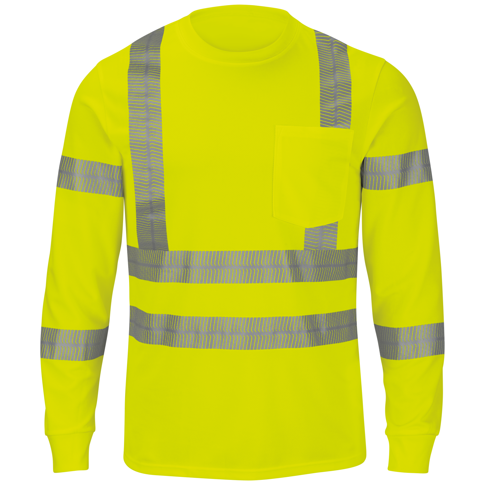RED KAP® HI-VISIBILITY PERFORMANCE LONG SLEEVE T-SHIRT – TYPE R, CLASS 3. SVY3