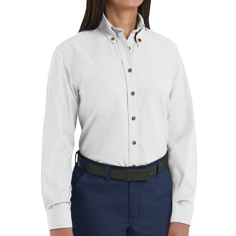 Women's Long Sleeve Poplin Dress Shirt image number 2