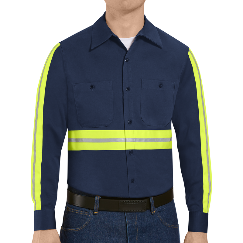 Long Sleeve Enhanced Visibility Cotton Work Shirt image number 3