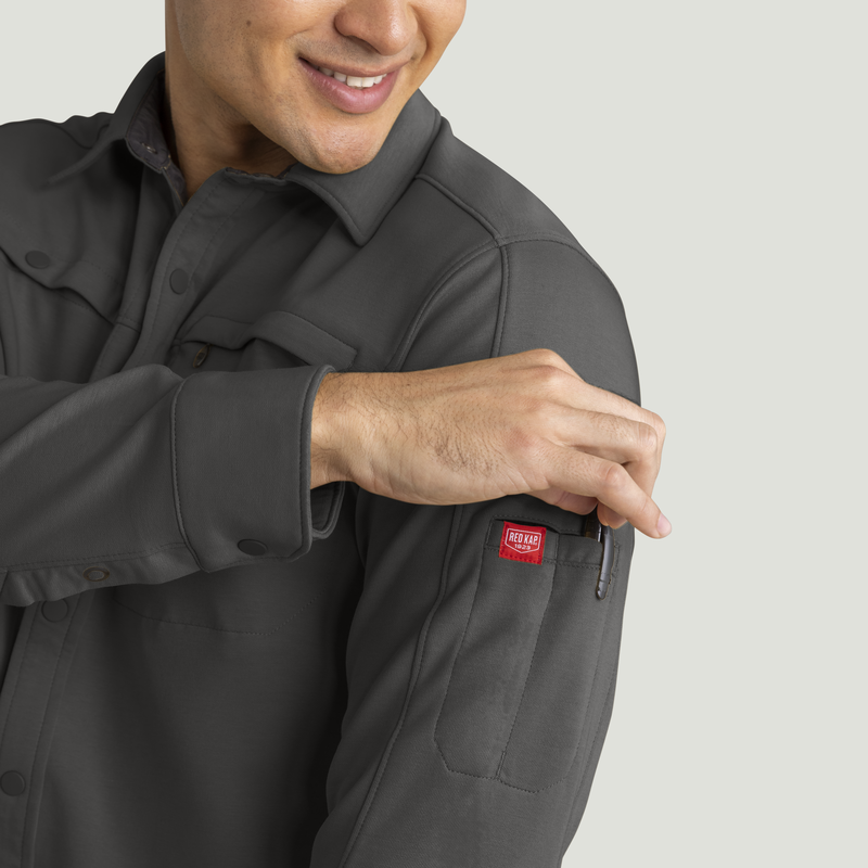 Men's Snap Front Jersey Long Sleeve Work Shirt image number 14