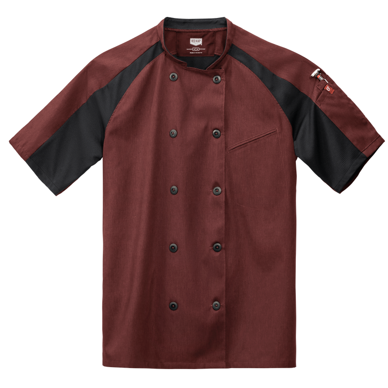Men s Airflow Raglan Chef Coat with OilBlok Red Kap