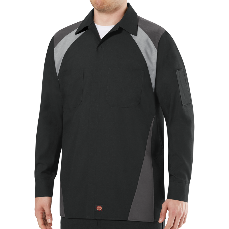 Men's Long Sleeve Tri-Color Shop Shirt image number 2