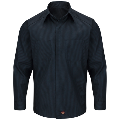 Men's Long Sleeve Striped Color Block Shirt