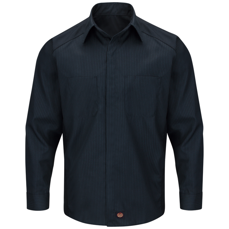 Men's Long Sleeve Striped Color Block Shirt image number 0
