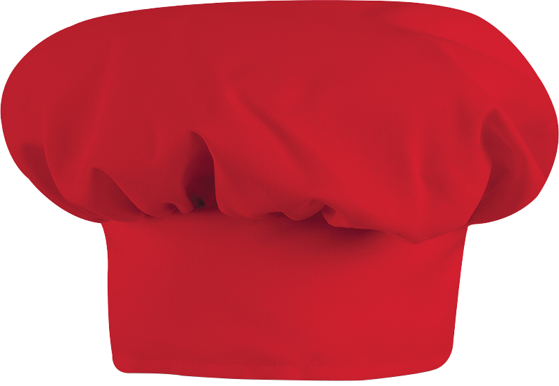 13/" Chef Hat Cotton//Poly Blend Color White