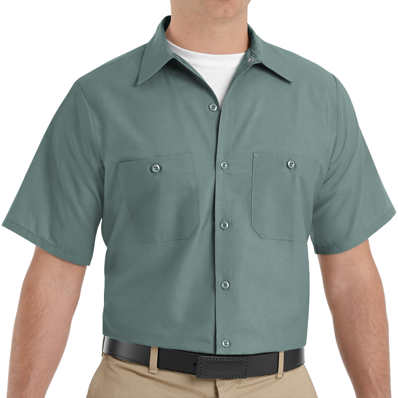 Men's Short Sleeve Industrial Work Shirt image number 3