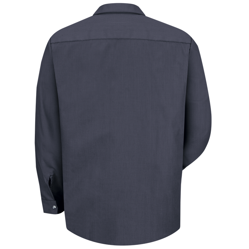 Men's Long Sleeve Geometric Microcheck Work Shirt image number 2