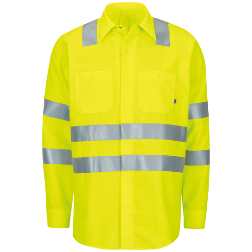 Long Sleeve Hi-Visibility Ripstop Work Shirt with MIMIX™ + OilBlok, Type R Class 3