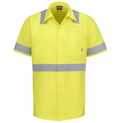 Short Sleeve Hi-Visibility Ripstop Work Shirt with MIMIX™ + OilBlok, Type R Class 2
