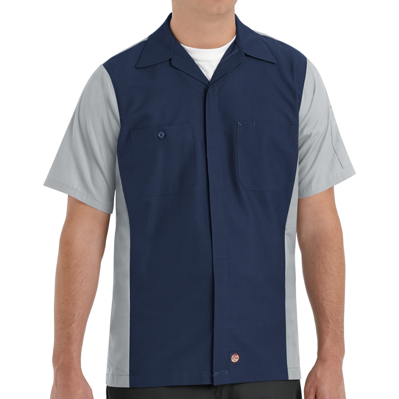 Men's Short Sleeve Two-Tone Crew Shirt image number 3