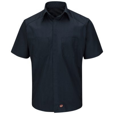 Men's Short Sleeve Striped Color Block Shirt