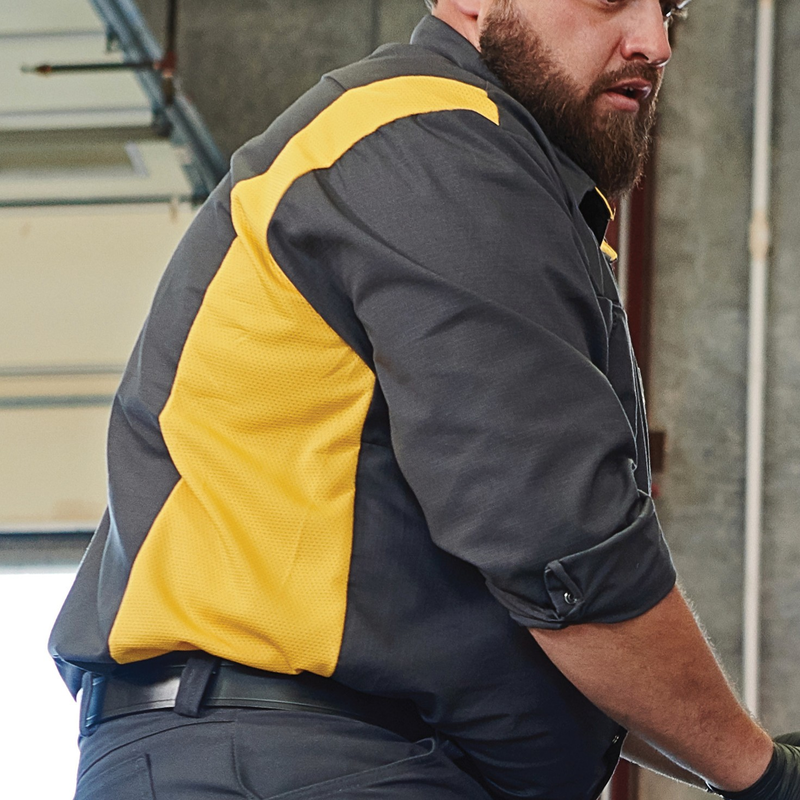 Men's Long Sleeve Performance Plus Shop Shirt with OilBlok Technology image number 4