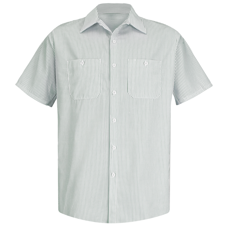 Men's Short Sleeve Striped Work Shirt image number 1