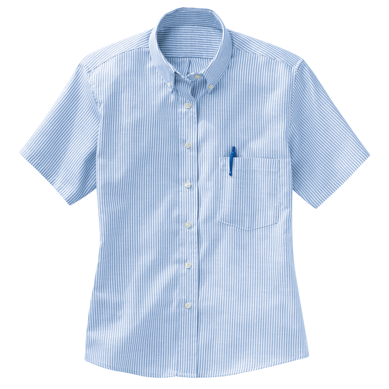 Women's Short Sleeve Executive Oxford Dress Shirt image number 3