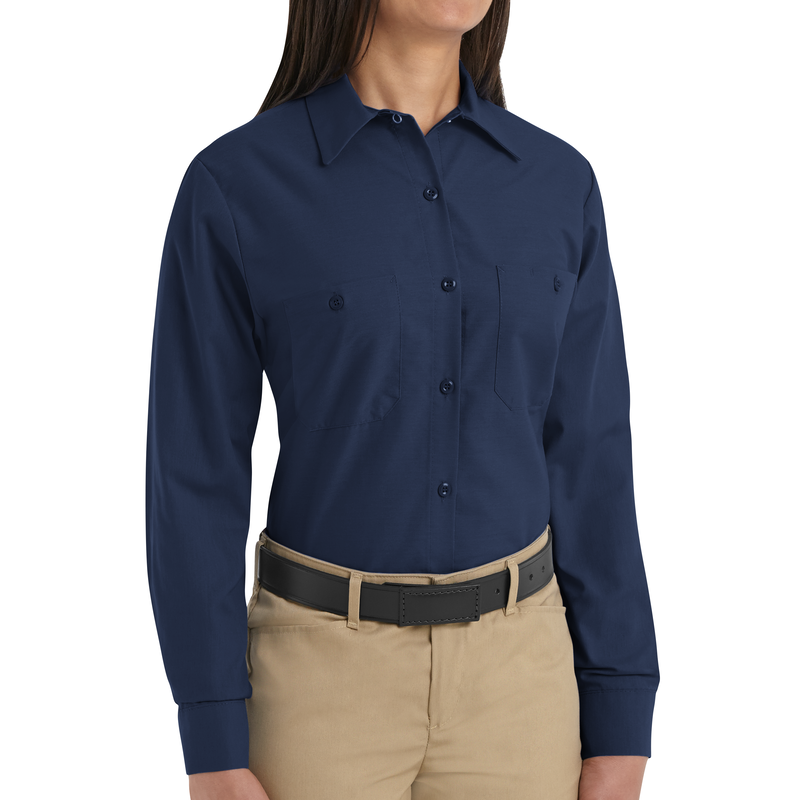 Womens long top sleeve business shirts