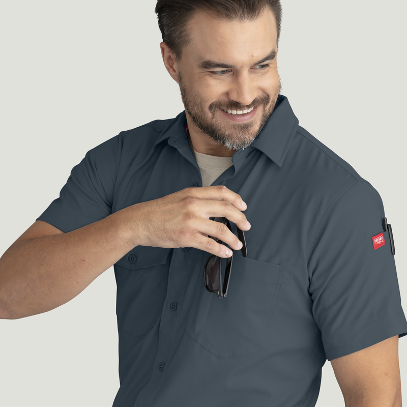 Men's Cooling Short Sleeve Work Shirt image number 16
