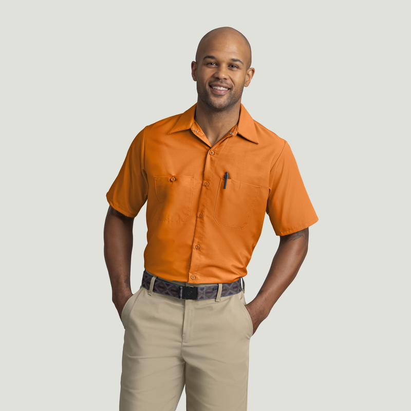 Men's Short Sleeve Industrial Work Shirt image number 1