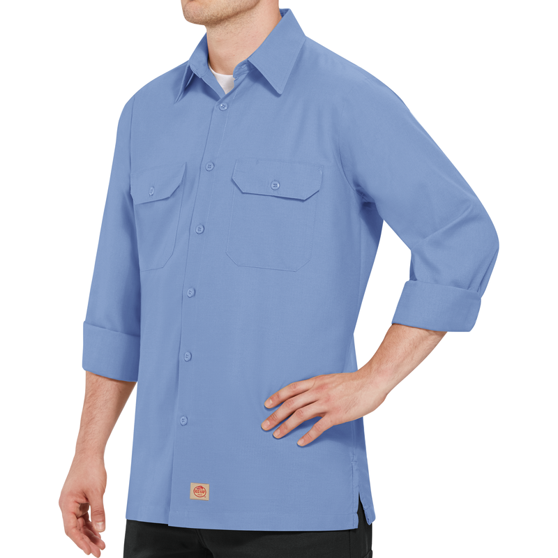 Men's Long Sleeve Solid Rip Stop Shirt image number 3