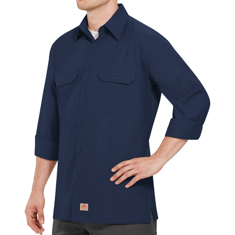 Men's Long Sleeve Solid Rip Stop Shirt image number 2