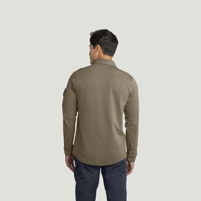 Men's Snap Front Jersey Long Sleeve Work Shirt