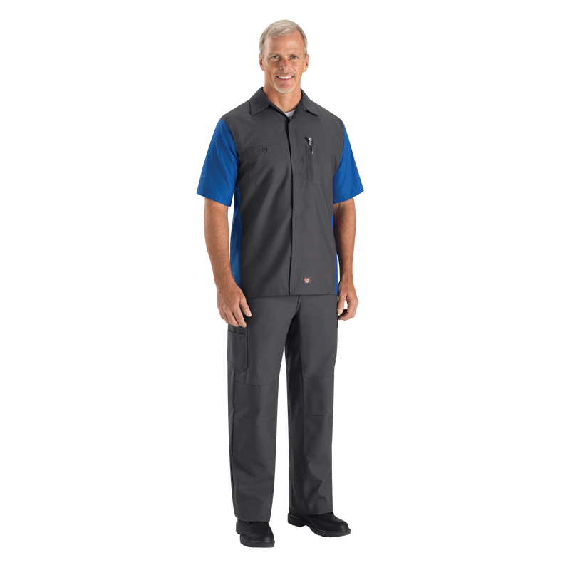 Men's Short Sleeve Two-Tone Crew Shirt image number 3