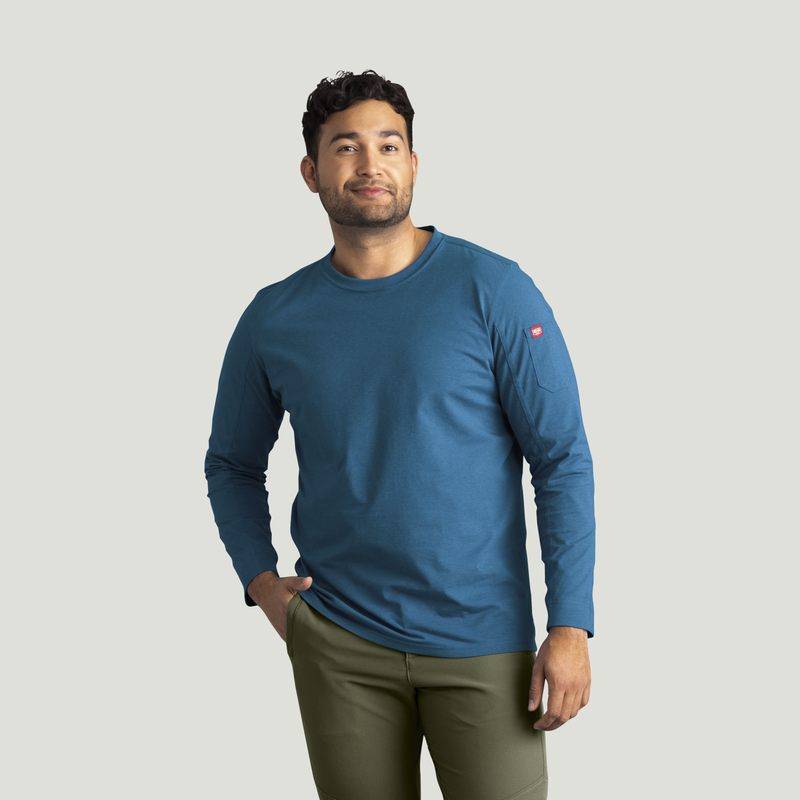 Men's Long Sleeve Midweight Slim Fit Performance Tee image number 5