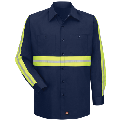 Long Sleeve Enhanced Visibility Cotton Work Shirt