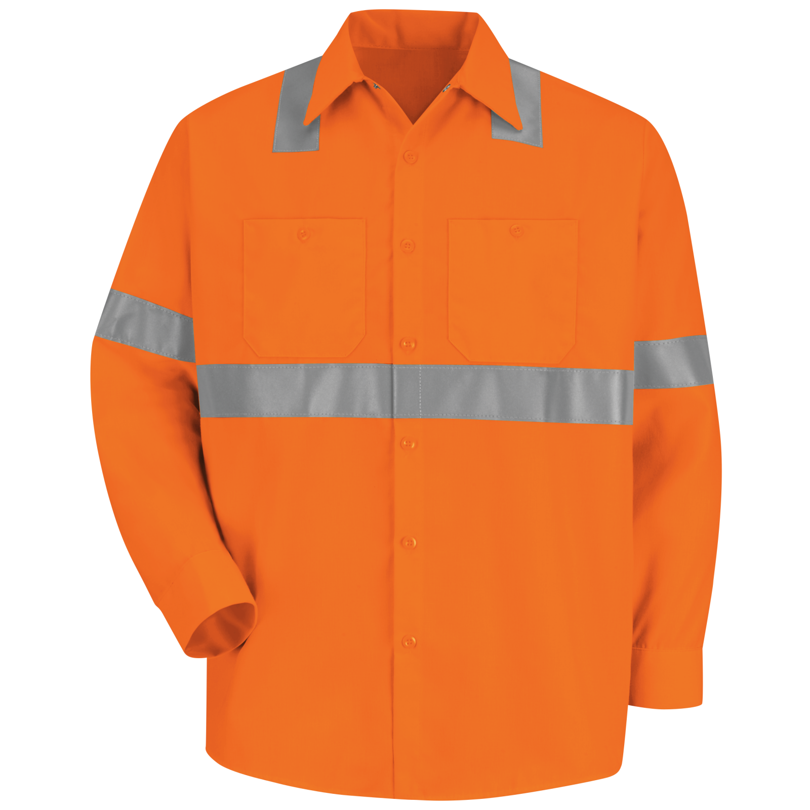 Men S Hi Visibility Long Sleeve Work Shirt Type R Class 2 Red