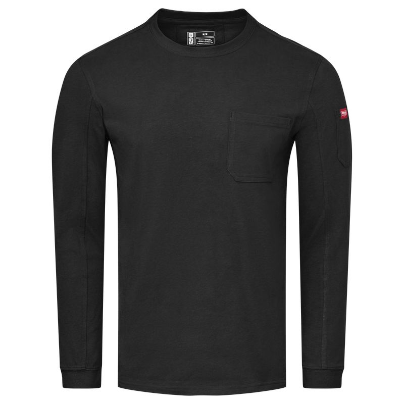 Men's Slim Fit Cotton Long Sleeve Pocket T-Shirt image number 9