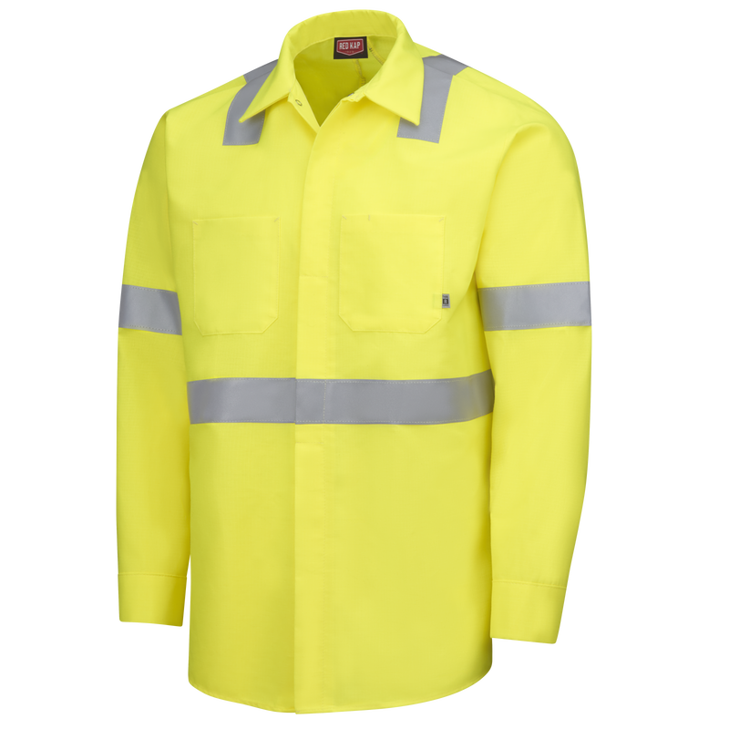 Long Sleeve Hi-Visibility Ripstop Work Shirt with MIMIX® + OilBlok, Type R Class 2 image number 3