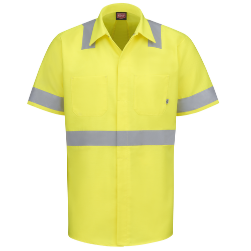 Short Sleeve Hi-Visibility Ripstop Work Shirt with MIMIX™ + OilBlok, Type R Class 2