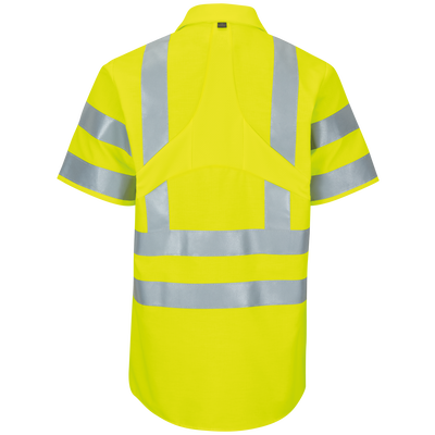 Short Sleeve Hi-Visibility Ripstop Work Shirt with MIMIX® + OilBlok, Type R Class 3