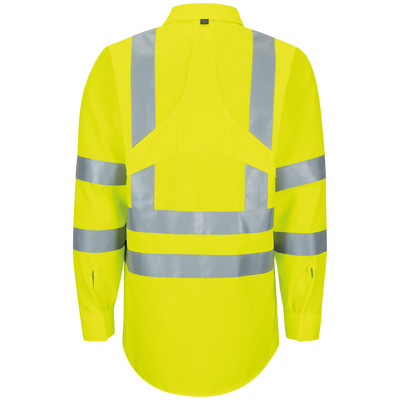 Long Sleeve Hi-Visibility Ripstop Work Shirt with MIMIX™ + OilBlok, Type R Class 3