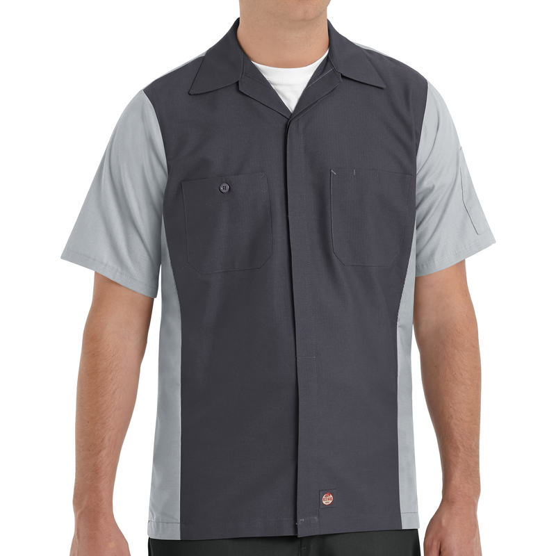 Men's Short Sleeve Two-Tone Crew Shirt image number 3