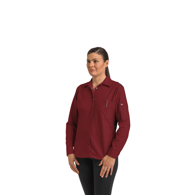 Women's Long Sleeve Performance Plus Shop Shirt with OilBlok Technology image number 3