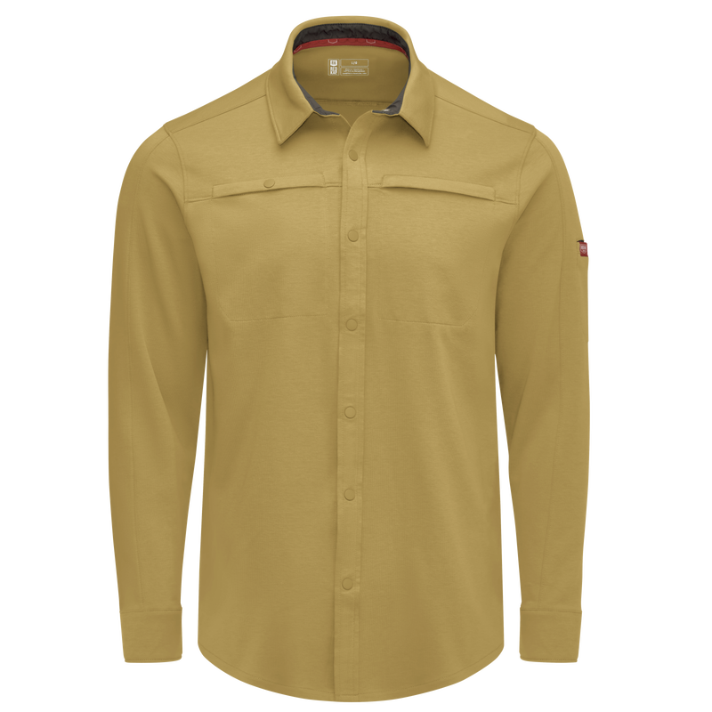 Men's Snap Front Jersey Long Sleeve Work Shirt image number 9