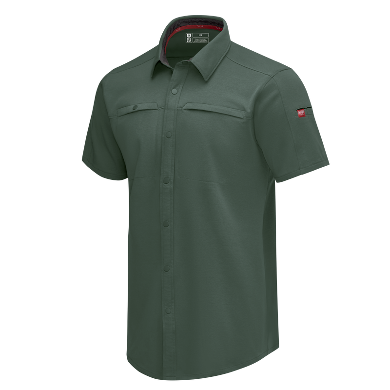 Men's Snap Front Jersey Short Sleeve Work Shirt image number 12