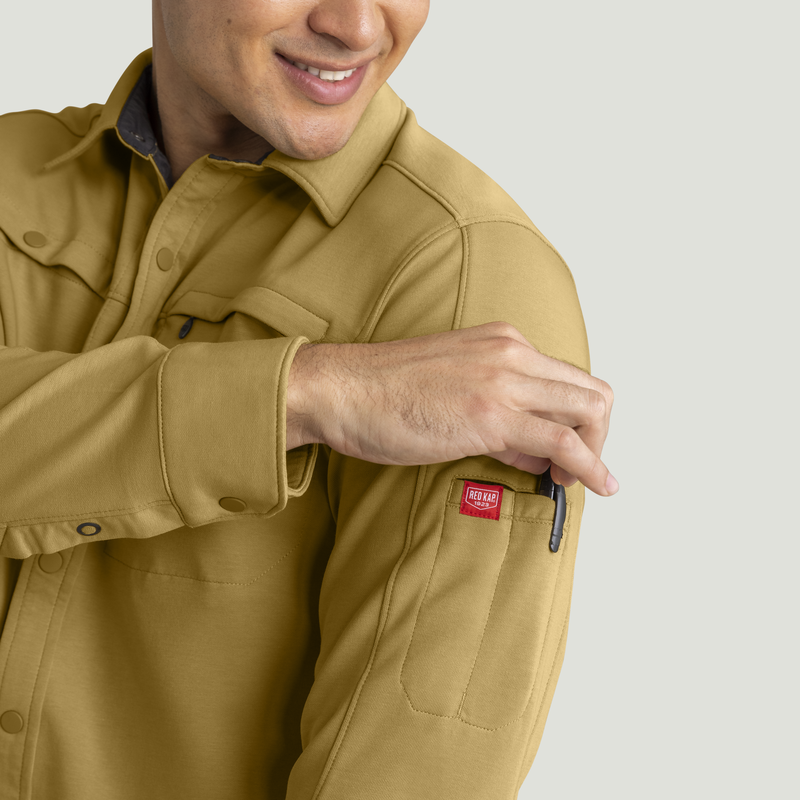 Men's Snap Front Jersey Long Sleeve Work Shirt image number 13