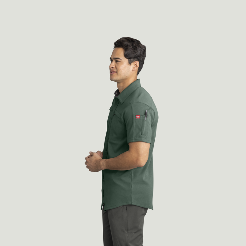 Men's Snap Front Jersey Short Sleeve Work Shirt image number 7