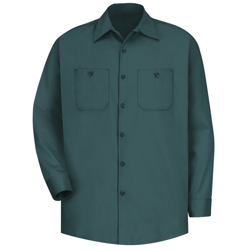 Men's Long Sleeve Wrinkle-Resistant Cotton Work Shirt image number 1