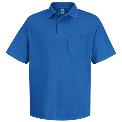 Men's Short Sleeve Spun Polyester Pocket Polo