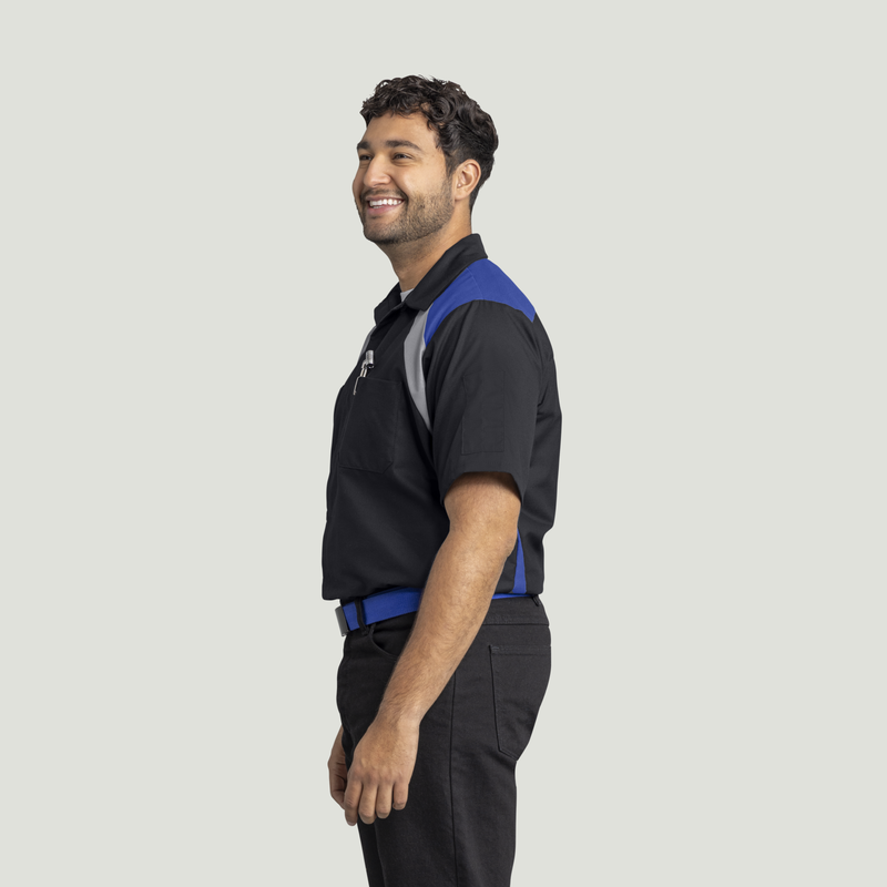 Men's Short Sleeve Tri-Color Shop Shirt image number 3