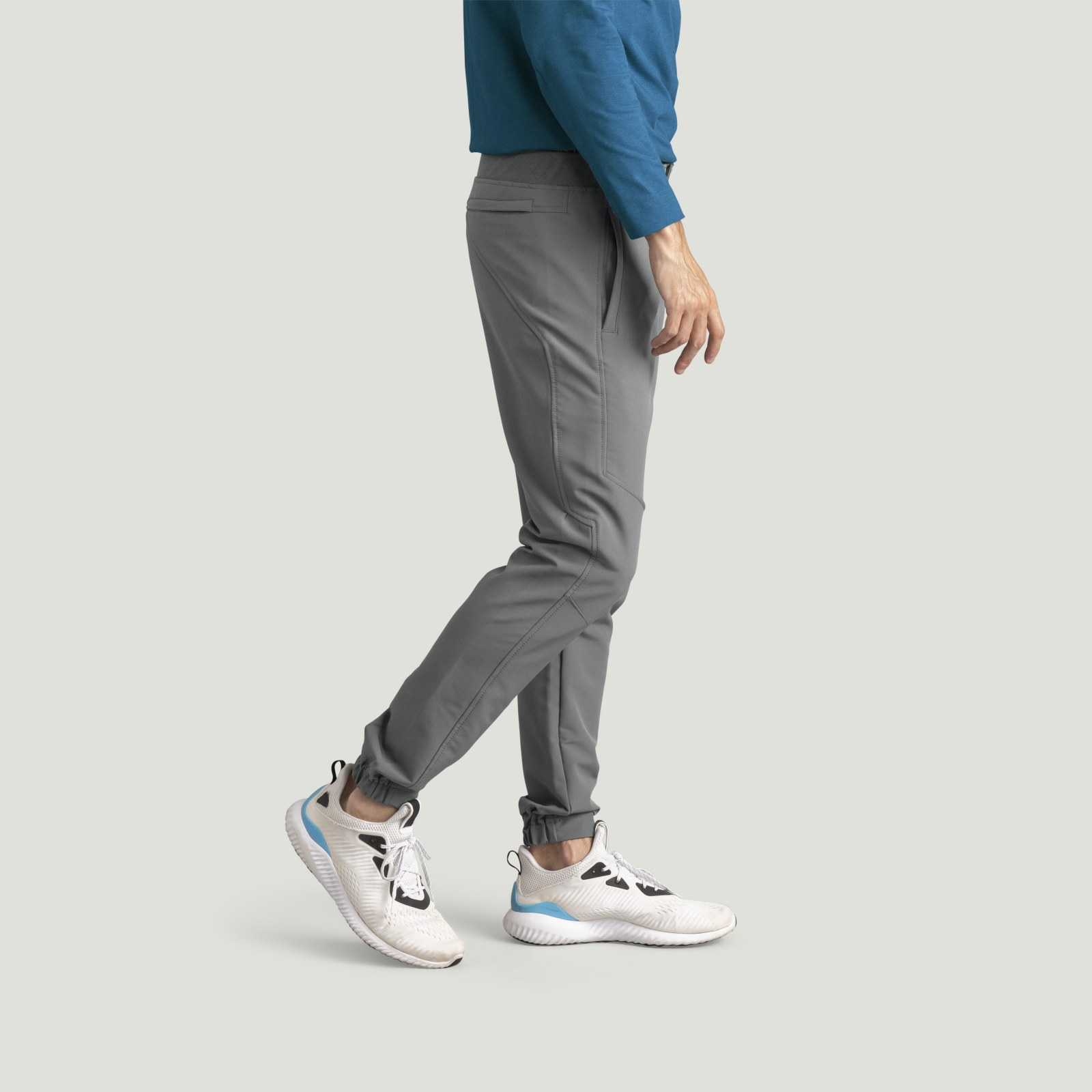 thumbnail image 2 of RAMAR Slim Fit Jogger Pants For Men - Elastic Waist With Zippered Pockets, Cotton Blend 2 of 12