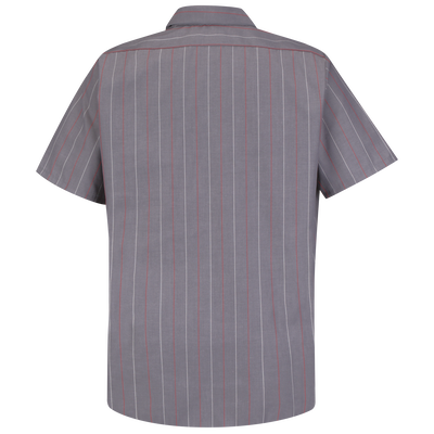 Men's Short Sleeve Industrial Stripe Work Shirt