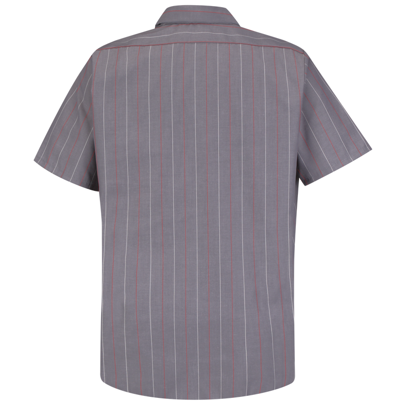 Men's Short Sleeve Industrial Stripe Work Shirt image number 1