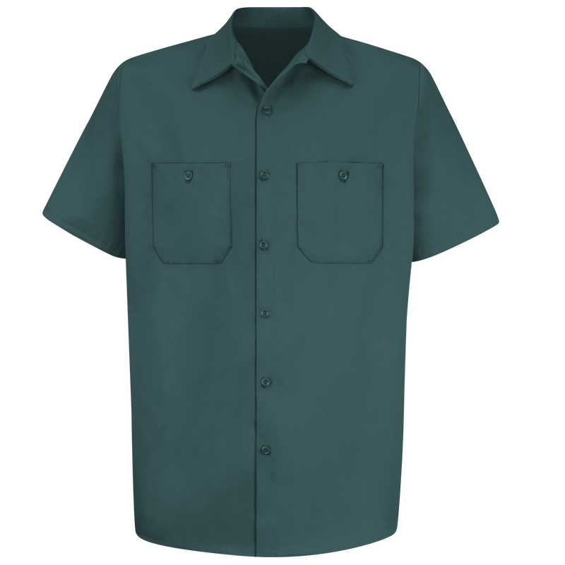 Men's Short Sleeve Wrinkle-Resistant Cotton Work Shirt image number 1