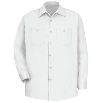 Men's Long Sleeve Wrinkle-Resistant Cotton Work Shirt