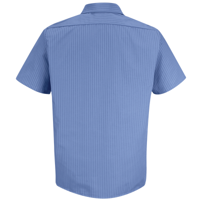 Men's Short Sleeve Industrial Stripe Work Shirt