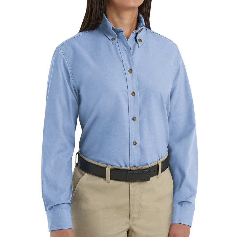 Women's Long Sleeve Poplin Dress Shirt image number 2